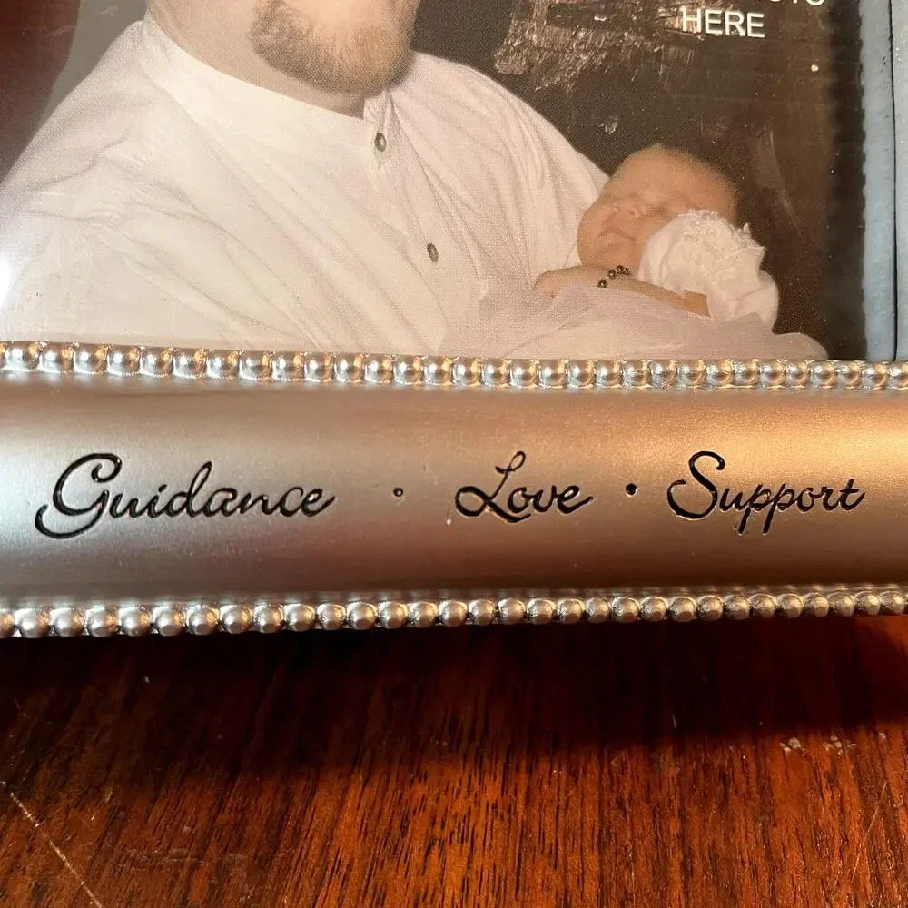Abbey Press Godfather Picture Frame Silver Guidance Love Support 6.5x4.5